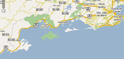 Acesse as Cidades abaixo para ver o mapa da região da Costa Verde do Rio de Janeiro.